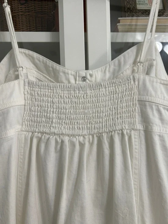 Free People White denim Button-Front Maxi Dress - Picture 7 of 8